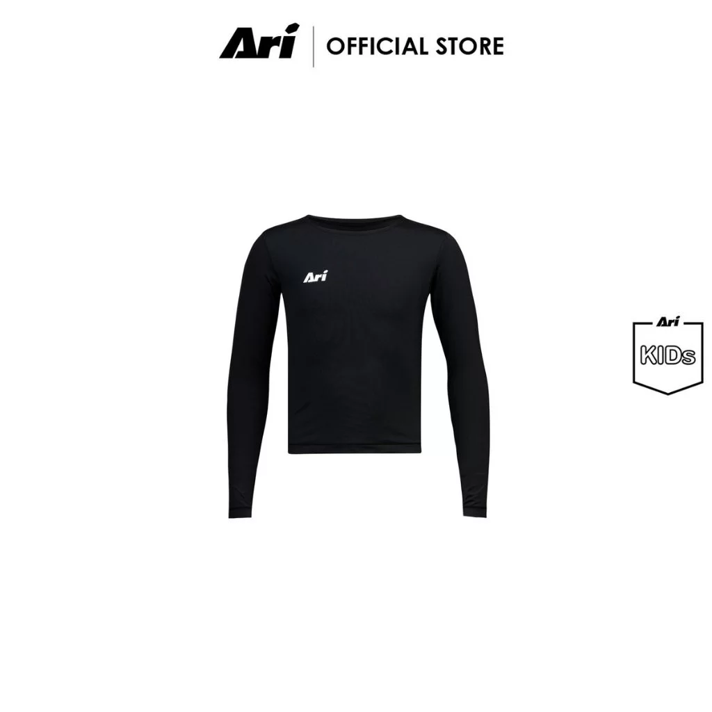 ARI KIDS ADEPT BASE LAYER LONG SLEEVES - BLACK (AAP3187-01) เสื้อรัดกล้ามเนื้อแขนยาว เด็ก อาริ ADEPT สีดำ