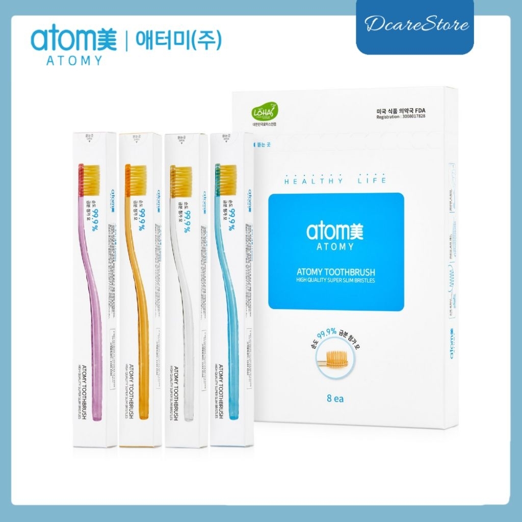 💙ส่งฟรี💙คละสี แปรงสีฟัน atomy นำเข้าเกาหลี มีเคลือบผงทองคำเพื่อป้องกันเชื้อรา