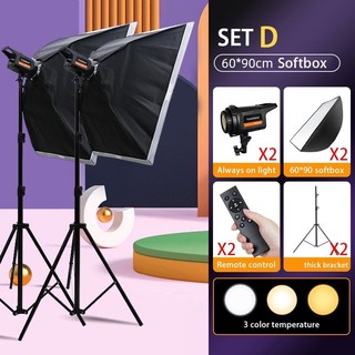 90cm Softbox 500w LED LIGHT with grid ซอฟต์บ็อกซ์ ไฟสตูดิโอ ไฟต่อเนื่อง ไฟถ่ายรูป ไฟไลฟ์สด camera light stand photoshoot