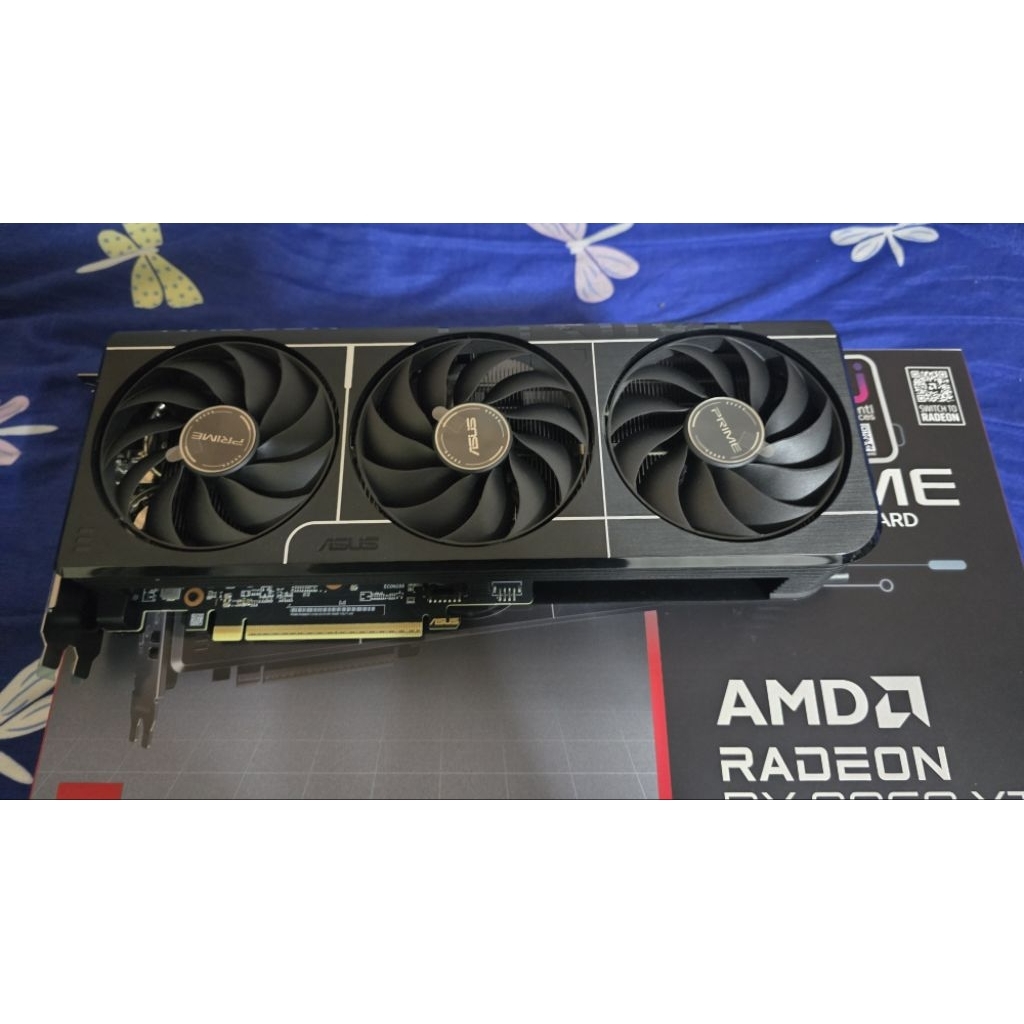 RX 9060XT 16GB มือสอง asus prime oc ประกันศูนย์ไทย ถึง 06/2571