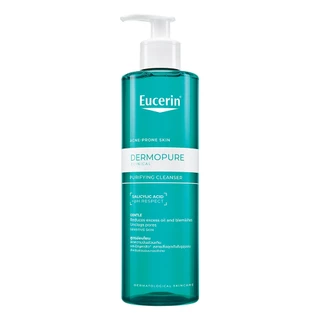 Eucerin DERMOPURE CLINICAL PURIFYING CLEANSER 400 ML(ยูเซอริน เจลล้างหน้า ลดปัญหาสิว ลดผิวมัน บำรุงผิวหน้า)