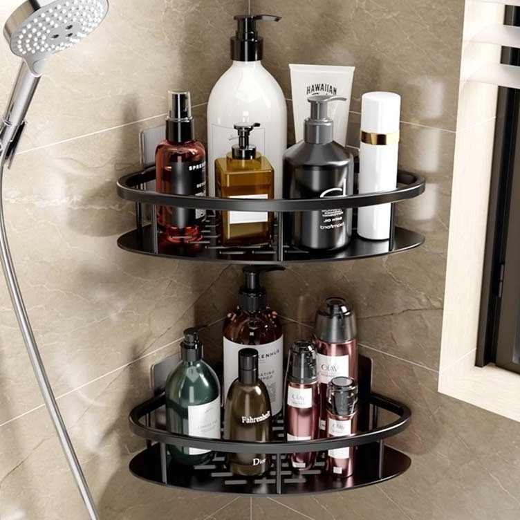 ที่วางของ ในห้องน้ำ ที่เก็บของ เข้ามุม ไม่ต้องเจาะ ติดตั้งง่าย ทำให้ห้องน้ำเป็นระเบียบ