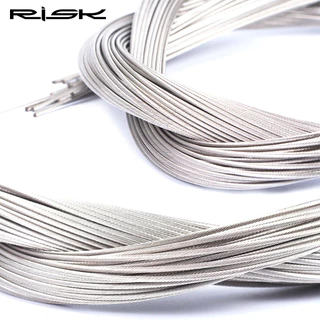 RISK (2เส้น/ชุด) สายเกียร์/สายเบรคจักรยาน วัสดุสแตนเลสไม่เป็นสนิม MTB/Road สายสลิงภายใน ยาว 2100 มม./1700 มม.