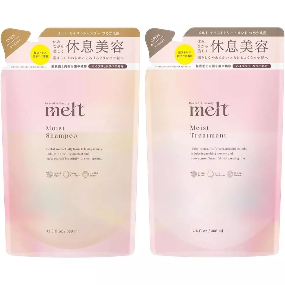 [พร้อมส่ง] Kao Melt Moist Shampoo / Treatment แบบถุงเติม 380 ml