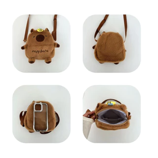 กระเป๋าสะพายคาปิบาร่า Capybara กระเป๋าคล้องไหล่น่ารัก น้ำหนักเบา