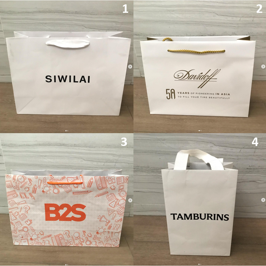ถุงกระดาษ ถุง แบรนด์ SIWILAI , Davidoff , B2S และ TAMBURINS ของแท้ จุของได้เยอะ สภาพสวย ใส่ของขวัญ เ