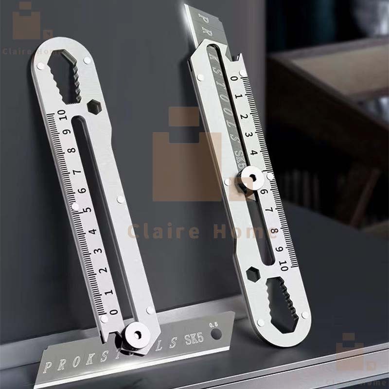 สแตนเลสคัตเตอร์ มีดคัตเตอร์อย่างดีอเนกประสงค์ เครื่องตัดกล่องยูทิลิตี้ Claire