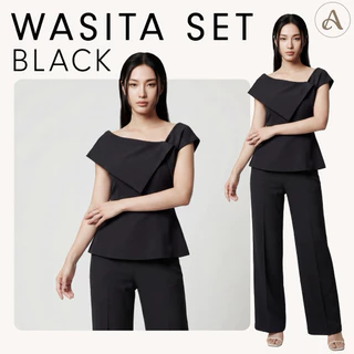 Wasita Set ชุดเซ็ตปาดไหล่ เรียบหรูมาพร้อมกางเกงขากระบอกใหญ่ AN304