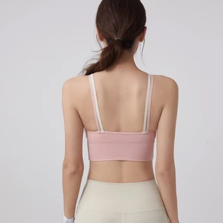 GymHub สินสวมใส่ง่ายสำหรับโยคะ ชุดชั้นในซัพพอร์ตปรับสรีระสายบาง กันแรงกระแทก ระบายอากาศดี เหมาะกับการฝึกโยคะ พ