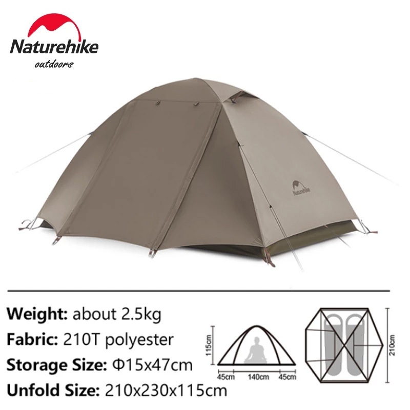 COD Naturehike Cloud River เต็นท์ 3-4 คนกันน้ํา UPF50 + Camping เต็นท์กลางแจ้ง แบบพกพาเดินป่าเดินป่า