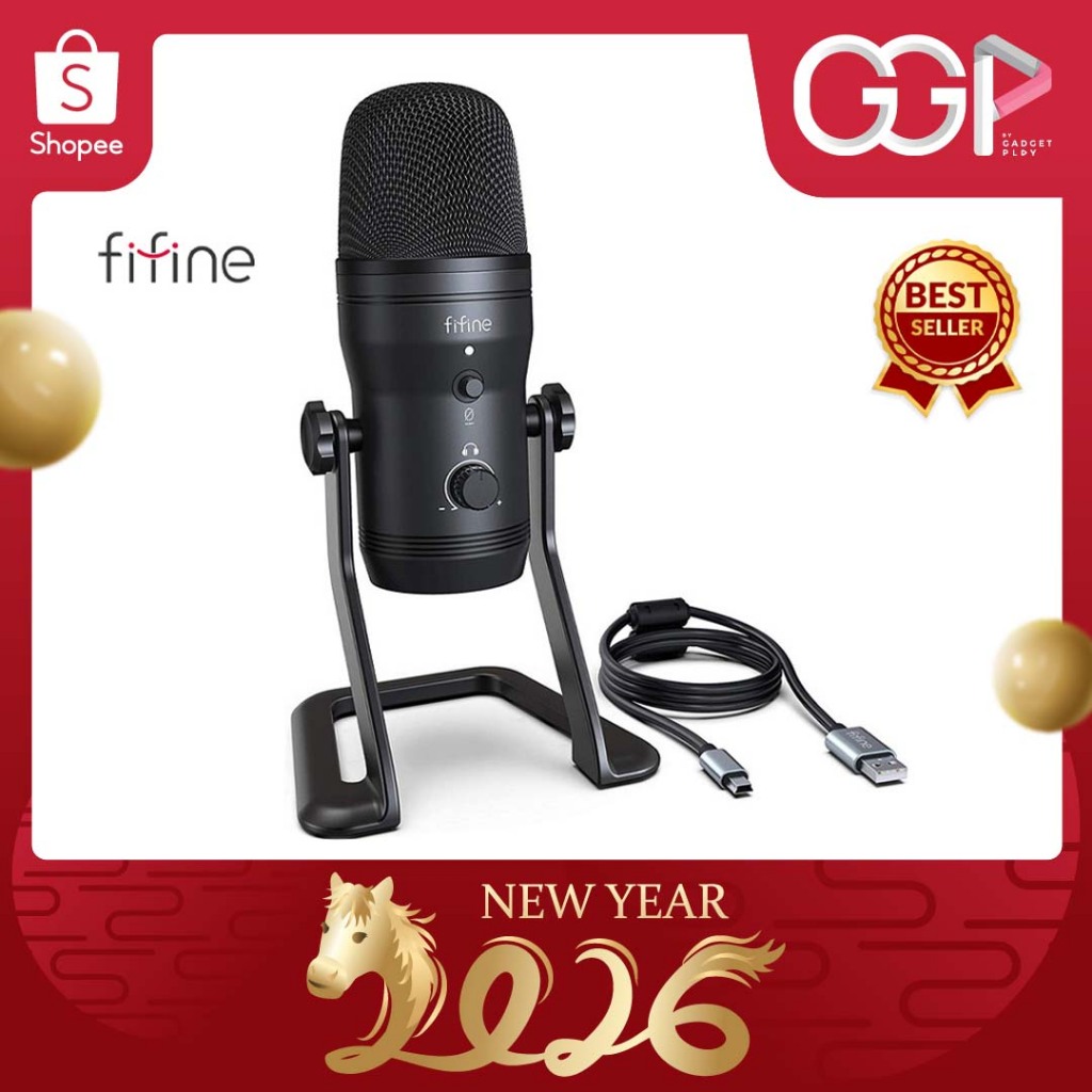 FIFINE K690 USB Recording Microphone Podcast ไมค์ประชุม รับเสียงไกล ต่อUSB-A มี4 โหมด [กรุงเทพฯเลือก