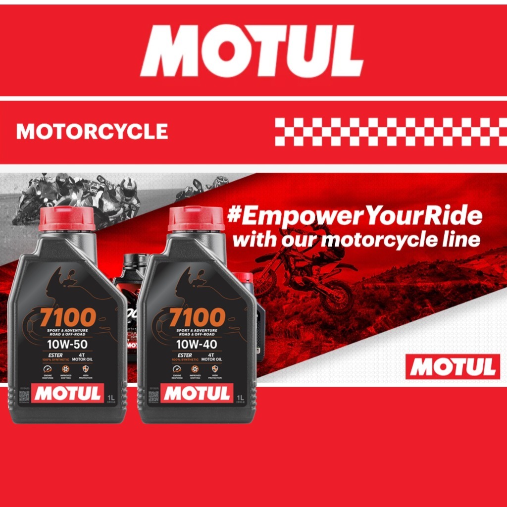 MOTUL 7100 4T Motor Oil 10W40 10W50 1L 100% Synthetic Ester Technology for Motorcycle High Performance Long Engine Life