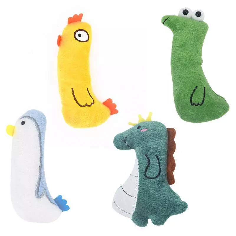 TCS ตุ๊กตาแคทนิป การ์ตูนสัตว์ นำเข้า 12cm.พร้อมแคทนิป สนุกสนานสำหรับแมว ช่วยในการกัดแทะ เล่นสนุก และช่วยในการขัดฟัน