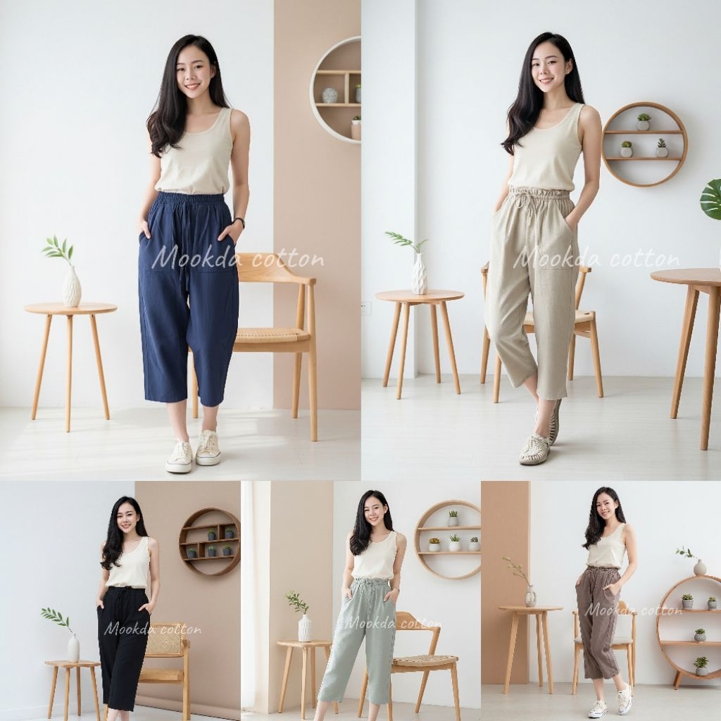 🔥🔥กางเกงผ้าฝ้าย🔥🔥เนื้อนิ่ม/สีไม่ตก