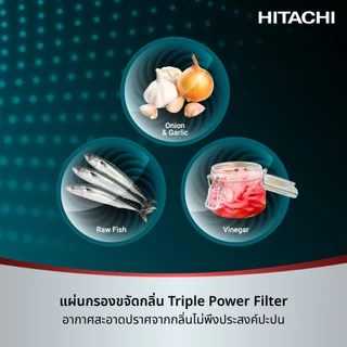 Hitachi ฮิตาชิ ตู้เย็น 2 ประตู 7.4 คิว 210 ลิตร รุ่นHRTN5230MXTH / HRTN5230MBBKTH