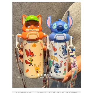Disneyกระติกน้ำเด็กลายการ์ตูนน่ารักๆ ขนาด480ml สแตนเลส316อย่างดี