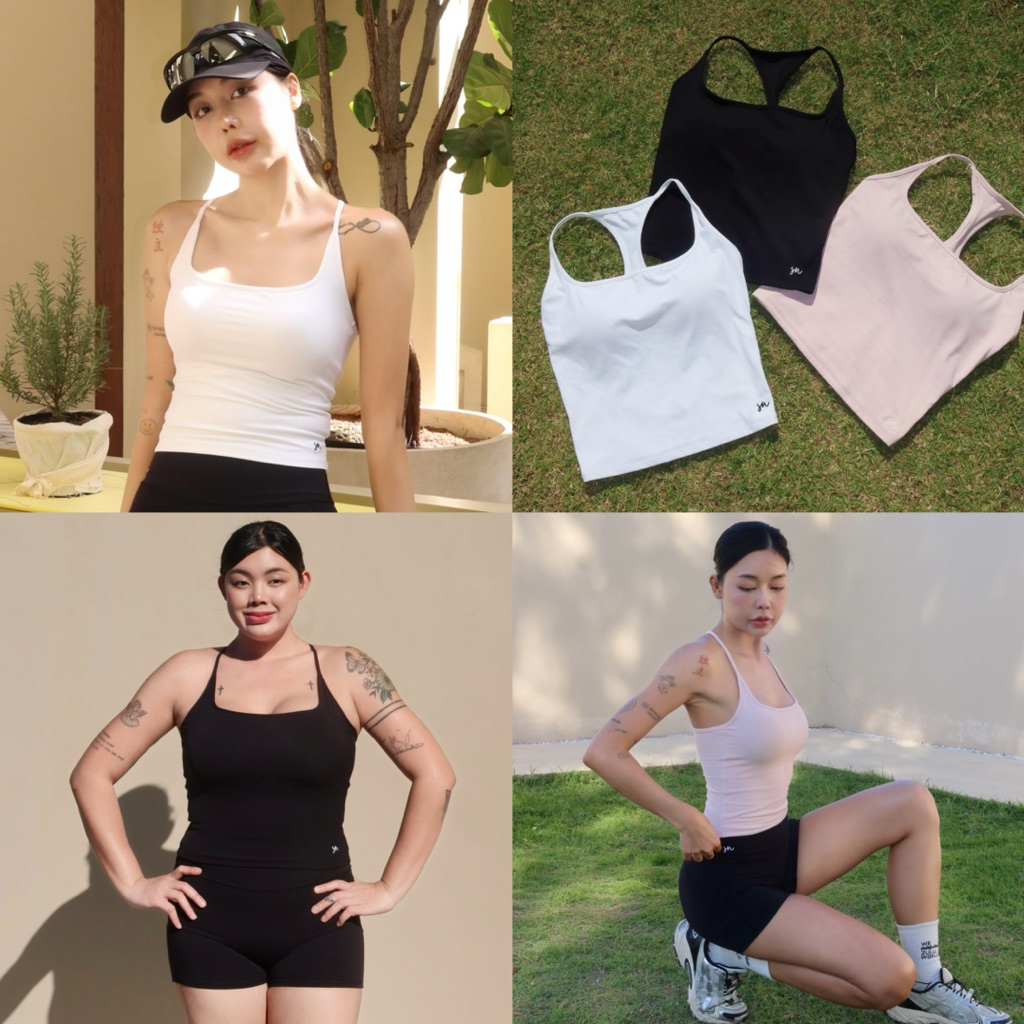 Sisness Tank 01 เสื้อสปอร์ตบราสายเดี่ยวเต็มตัว ทรงแหวกหลัง มีบราในตัว