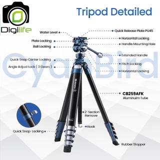 ลดล้างสต๊อก บางตัวอาจมีตำหนิ - Benro Tripod CyanBird CB259AFK ( FS20Pro ) ขาตั้งกล้อง น้ำหนักเบา กางราบได้ / Digilife