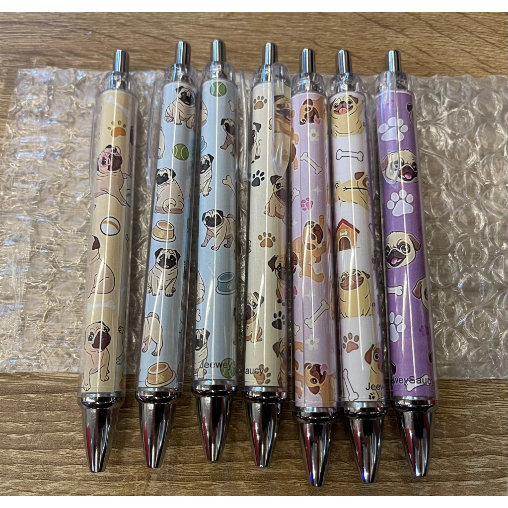 ปากกา ลายหมาปั๊ก pug เป็นชุด พร้อมส่ง