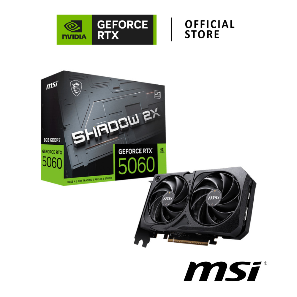 MSI GeForce RTX™ 5060 8G SHADOW 2X OC VGA Card การ์ดจอ