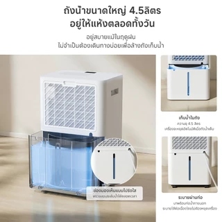 [รับของแถมฟรี!]Simplus เครื่องลดความชื้น 20 ลิตร/วัน ถัง 4.5 ลิตร ควบคุมผ่านแอป ไอออนลบ ฟื้นฟูอากาศ CUSH008