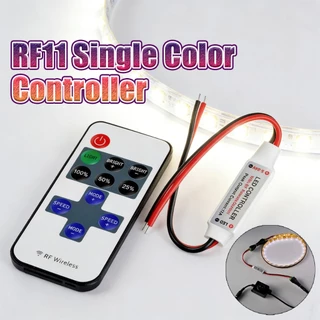 เก็บปลายทาง！RF11 12V รีโมทคอนโทรลไร้สาย Controller Dimmer หัวสองด้าน สําหรับ Mini LED Strip Light อุปกรณ์เสริม