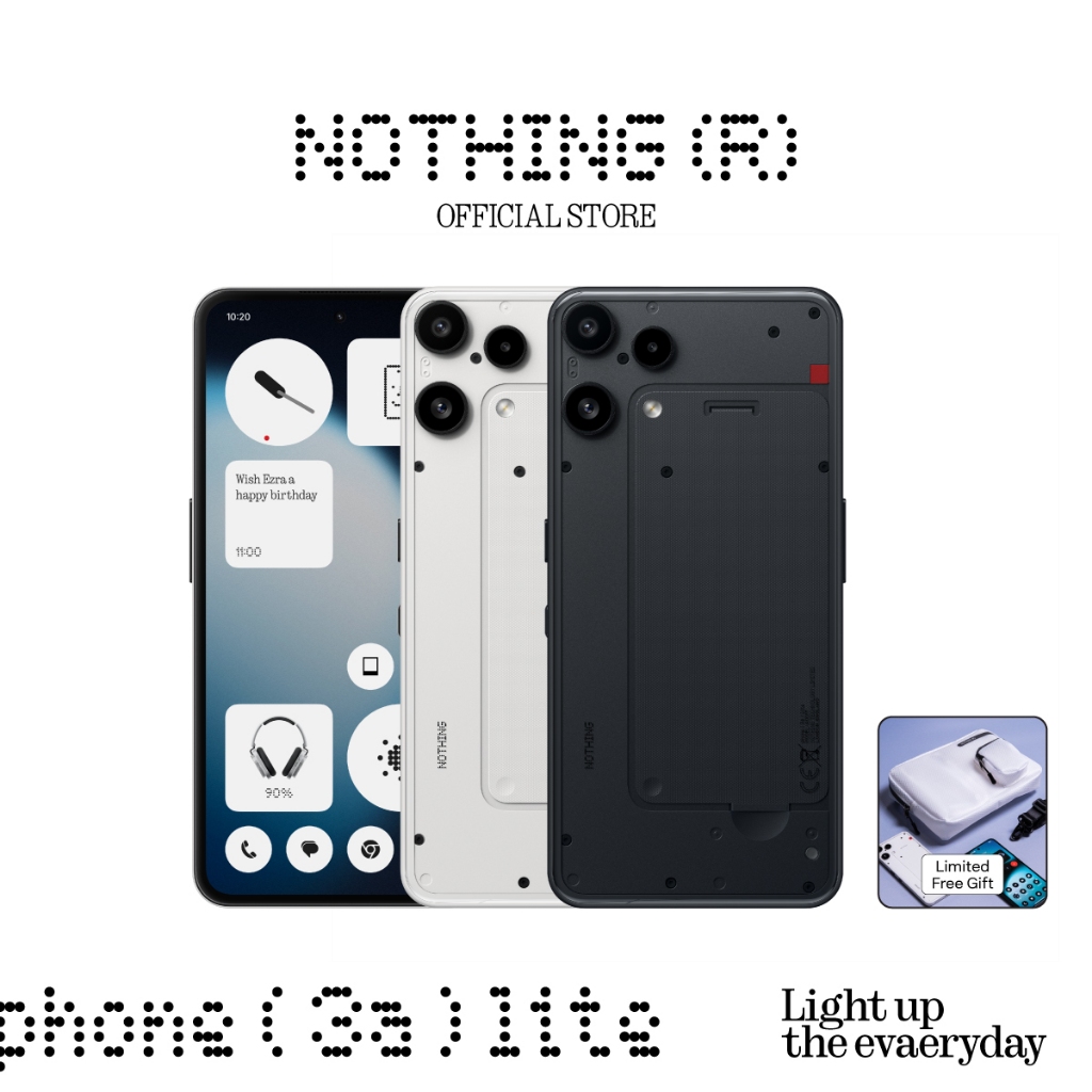 Nothing Phone (3a) Lite 8+128, 8+256GB โทรศัพท์มือถือ Smartphone รับฟรีของแถมจำนวนจำกัด