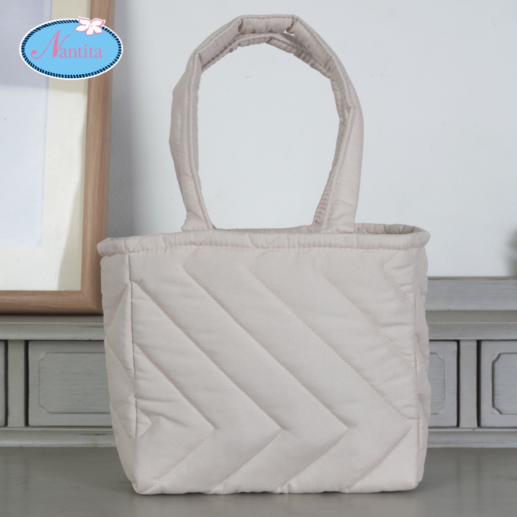 Nantita กระเป๋านุ่มนิ่มทรงถังปากรูด SA002