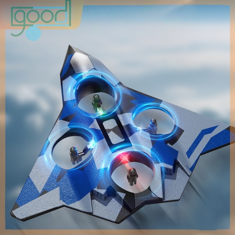 ของเล่นเครื่องบินโฟมควบคุมระยะไกล มาพร้อมระบบกันสั่น 4 แกนที่อัพเกรดใหม่ ตัวเครื่อง ABS ยืดหยุ่นสูง รูปลักษณ์เท่ ควบคุมไ - รูปที่ 2