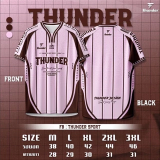 THUNDER คอวาย01 เสื้อกีฬาพิมพ์ลาย ทันสมัย