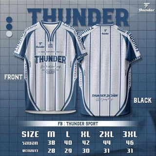 THUNDER คอวาย01 เสื้อกีฬาพิมพ์ลาย ทันสมัย
