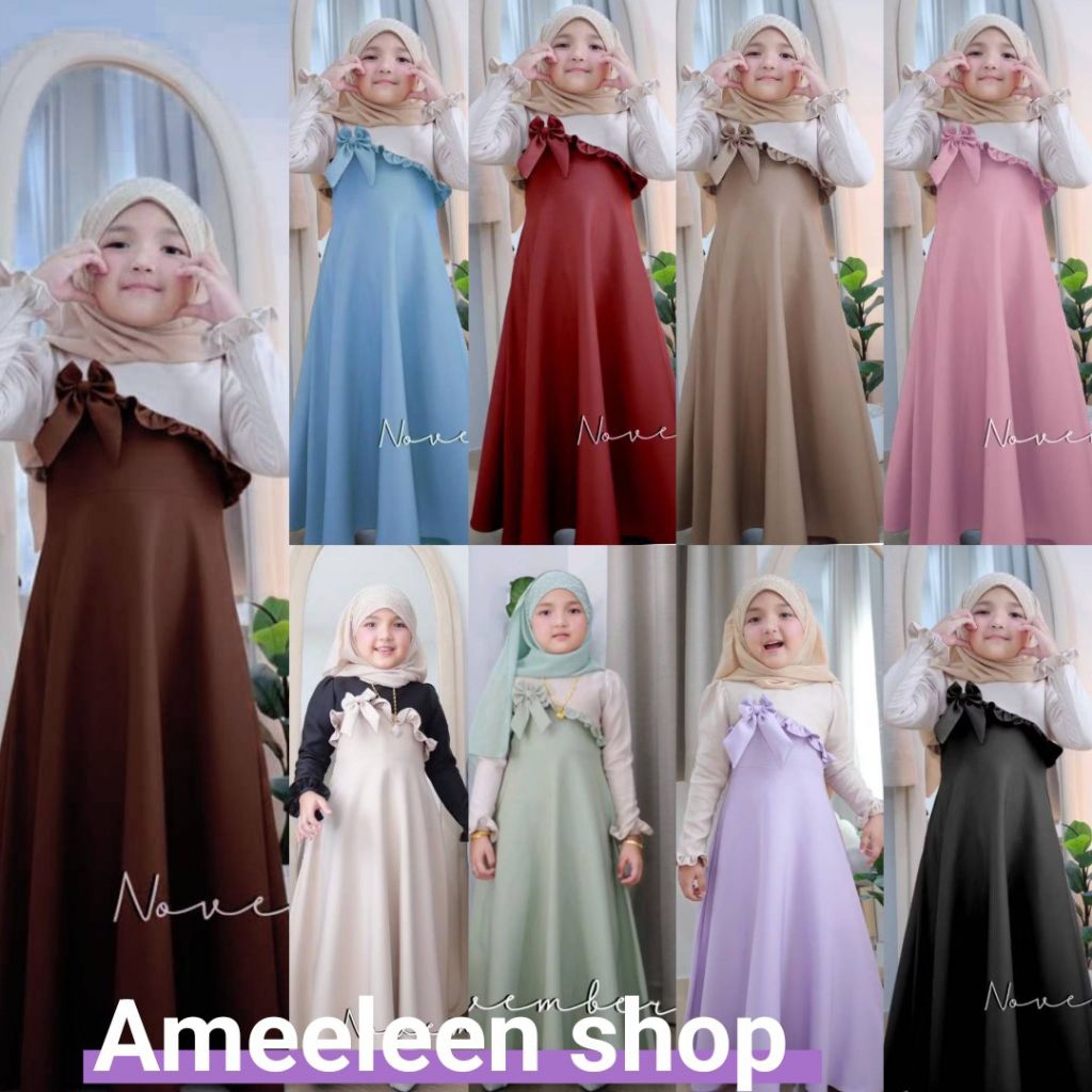 ชุดเดรสเด็กผู้หญิงมุสลิม ชุดเดรสเด็กผู้หญิงอิสลาม ลิลลี่ เปเป้ 01