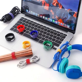 30pcs /60pcs เทปรัดสายไฟ Tสายรัดเวลโครรูปตัว สําหรับจัดเก็บสายเคเบิ้ล ใช้ซ้ําได้ ที่รัดสายไฟ