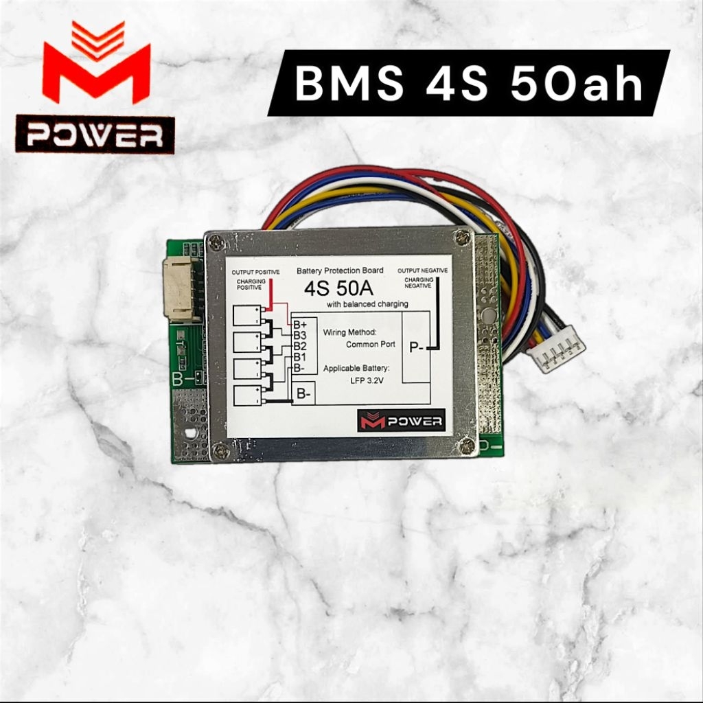 Bms 4S 50a [M-POWER] บอร์ดวงจรป้องกันแบตเตอรี่ LifePo4