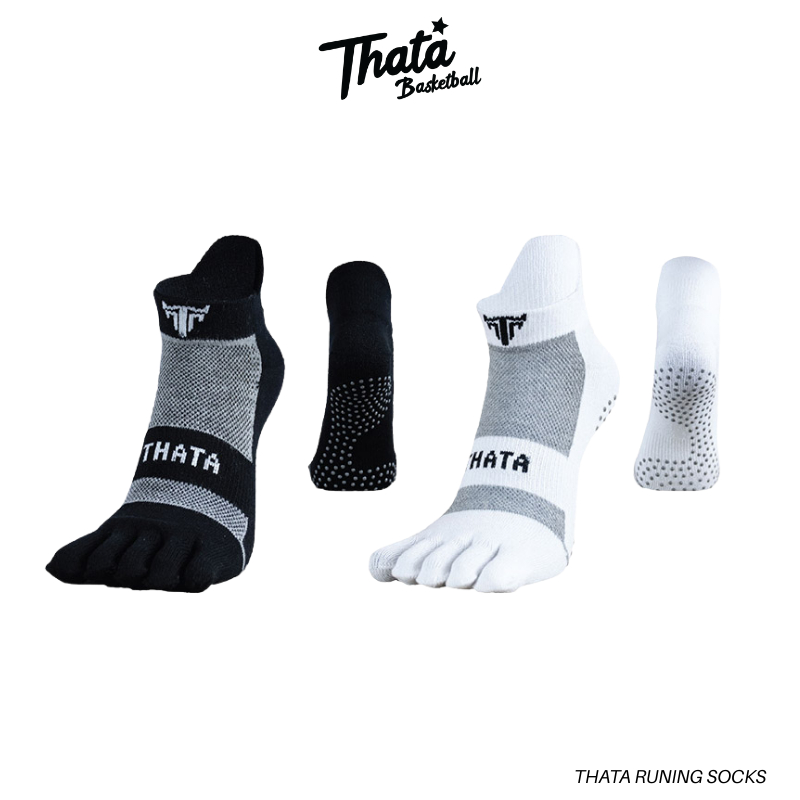 ถุงเท้าวิ่ง 5 นิ้ว รุ่นกันลื่น THATA NS (THATA FIVE TOE Non Slip) ถุงเท้าแยกนิ้ว ลดการเสียดสี