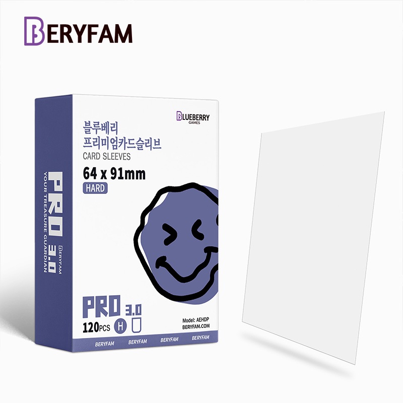 120ใบBERYFAMซองคลุมสลีฟ ชั้นนอก ซองใส่การ์ด 64x91 ซองใสแก้ว ซองใส ใส่การ์ด การ์ดไอดอลซีรีส์Blueberry