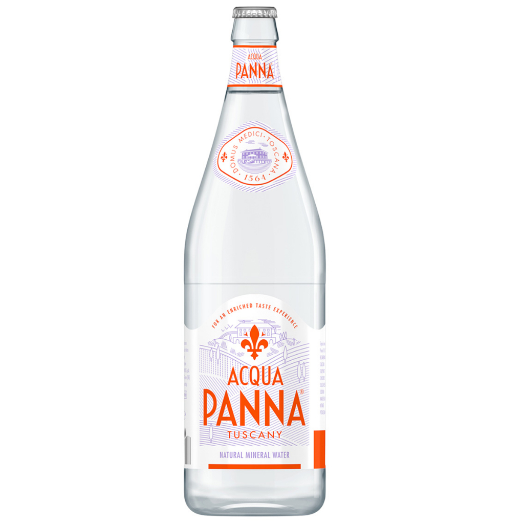Acqua Panna Mineral Water Glass Bottle 1L