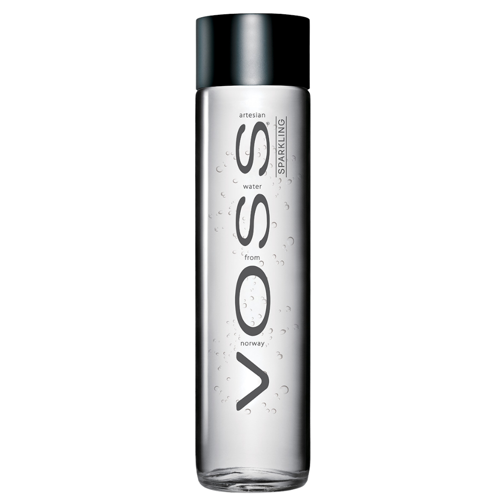 Voss  Sparking Water Glass Bottle  น้ำโซดาขวดแก้ว 375ml