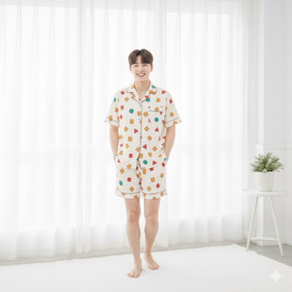 ชุดนอนลายชินจัง ขายาว+ขาสั้น แขนสั้น ลายชินจัง แบรนด์ Sleep …