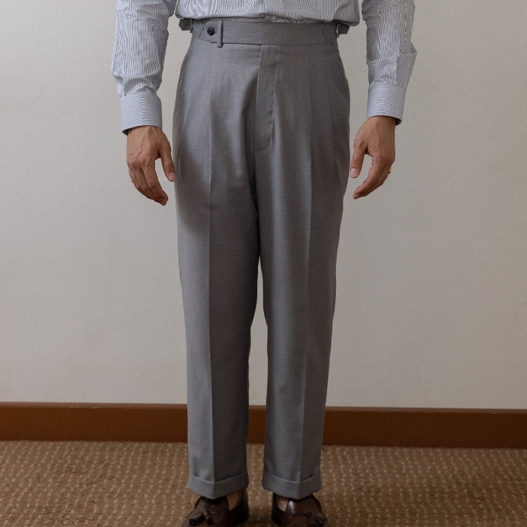 Thepatterns.co - T06 Double Pleated High-Waist Trousers กางเกงเอวสูงสไตล์คลาสสิค ทรงสวย (4สี)