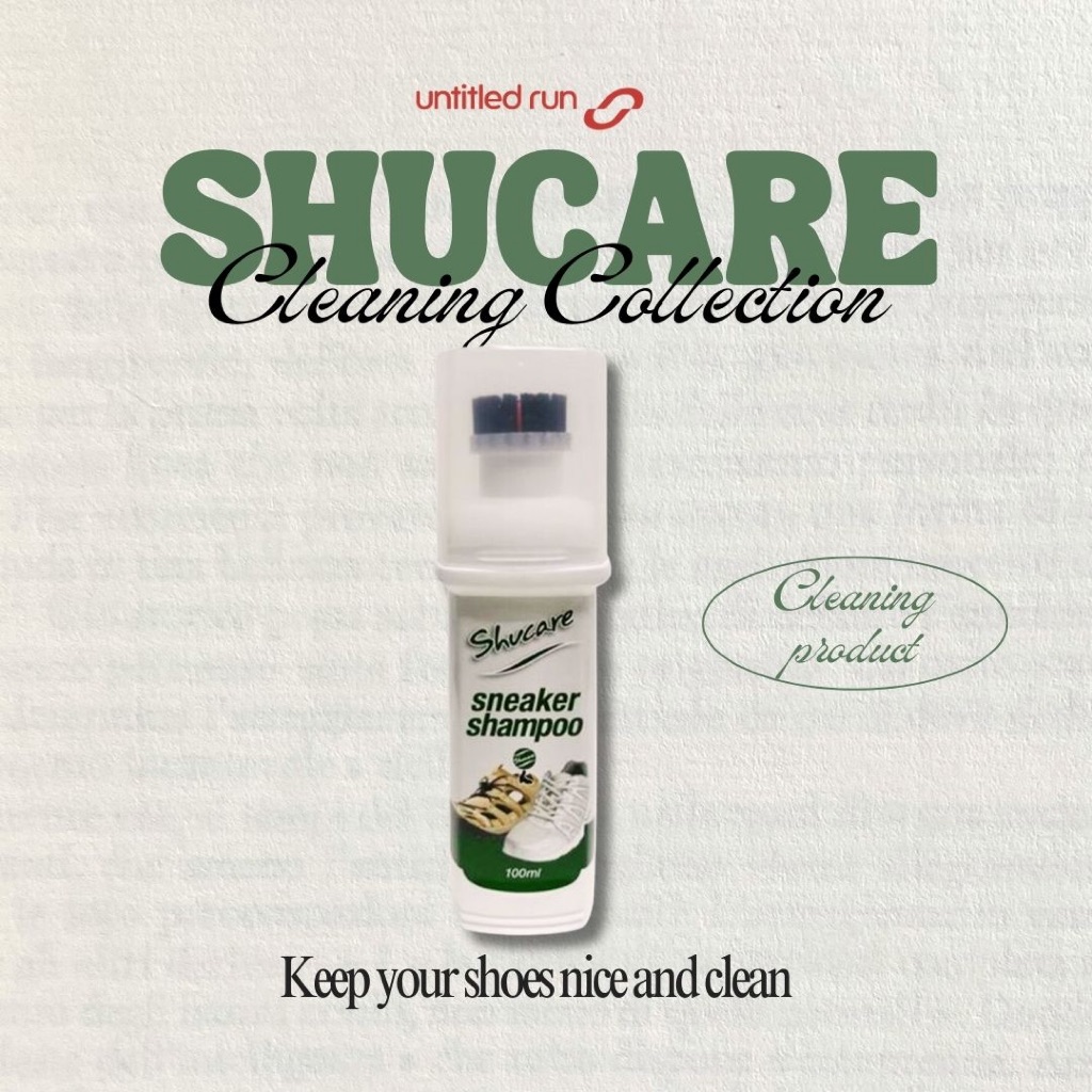 SHUCARE น้ำยา แชมพูทำความสะอาดรองเท้ากีฬา รองเท้าผ้าใบ มีแปรงในตัว ใช้งานง่าย น้ำยาซักรองเท้า