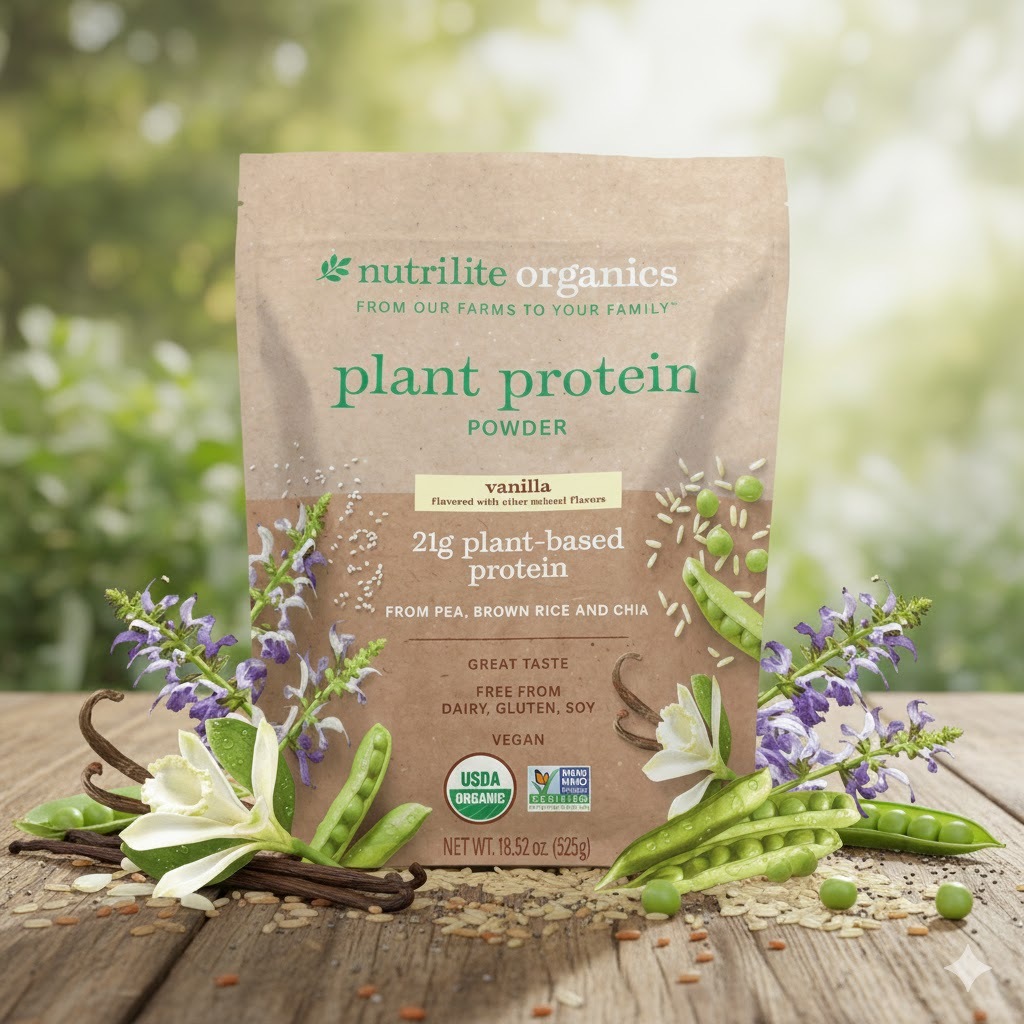 Nutrilite™ Organics Plant Protein Powder – Vanilla Exp.07.2026