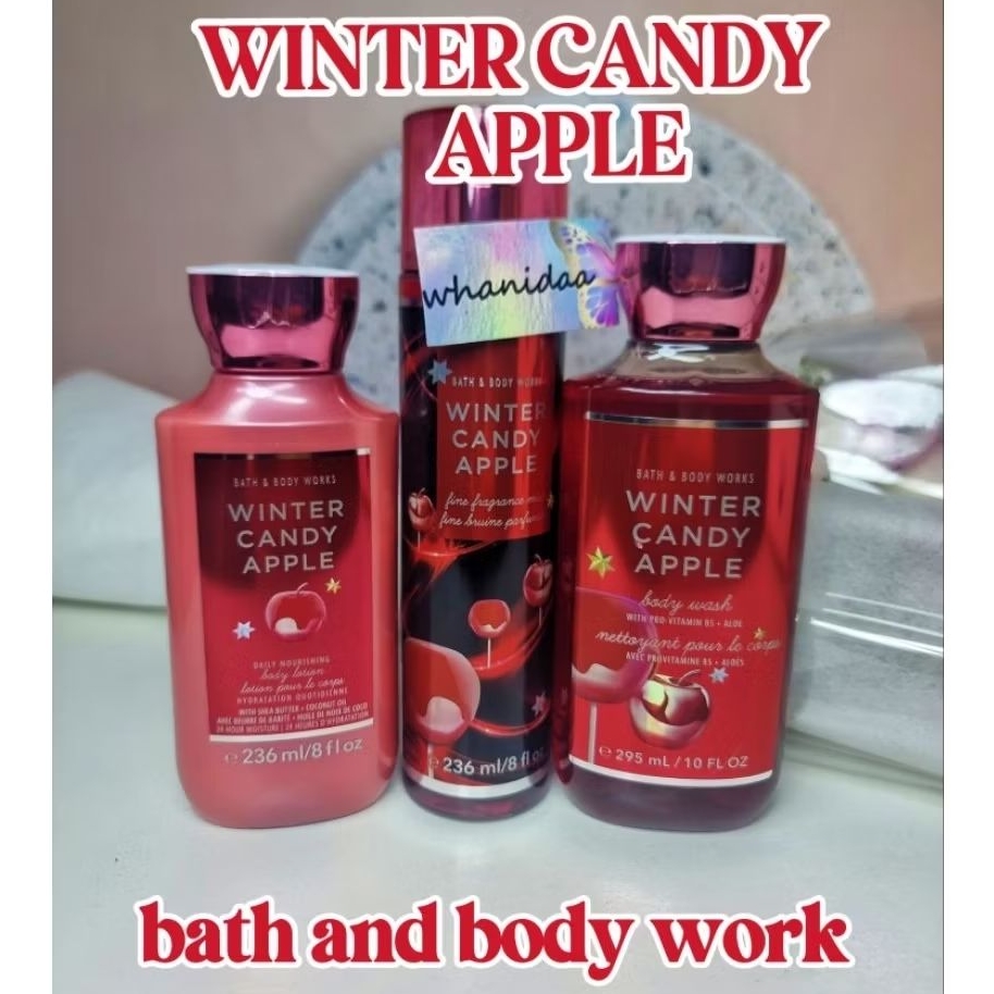 winter candy apple bath and body works ของแท้100%