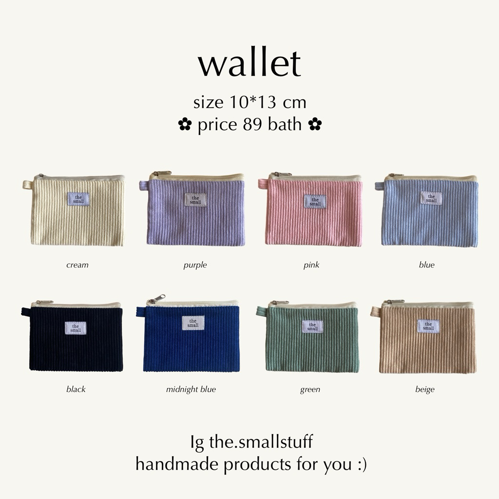 wallet | color basic กระเป๋าตังค์แบบ 3 ช่อง by the.smallstuff