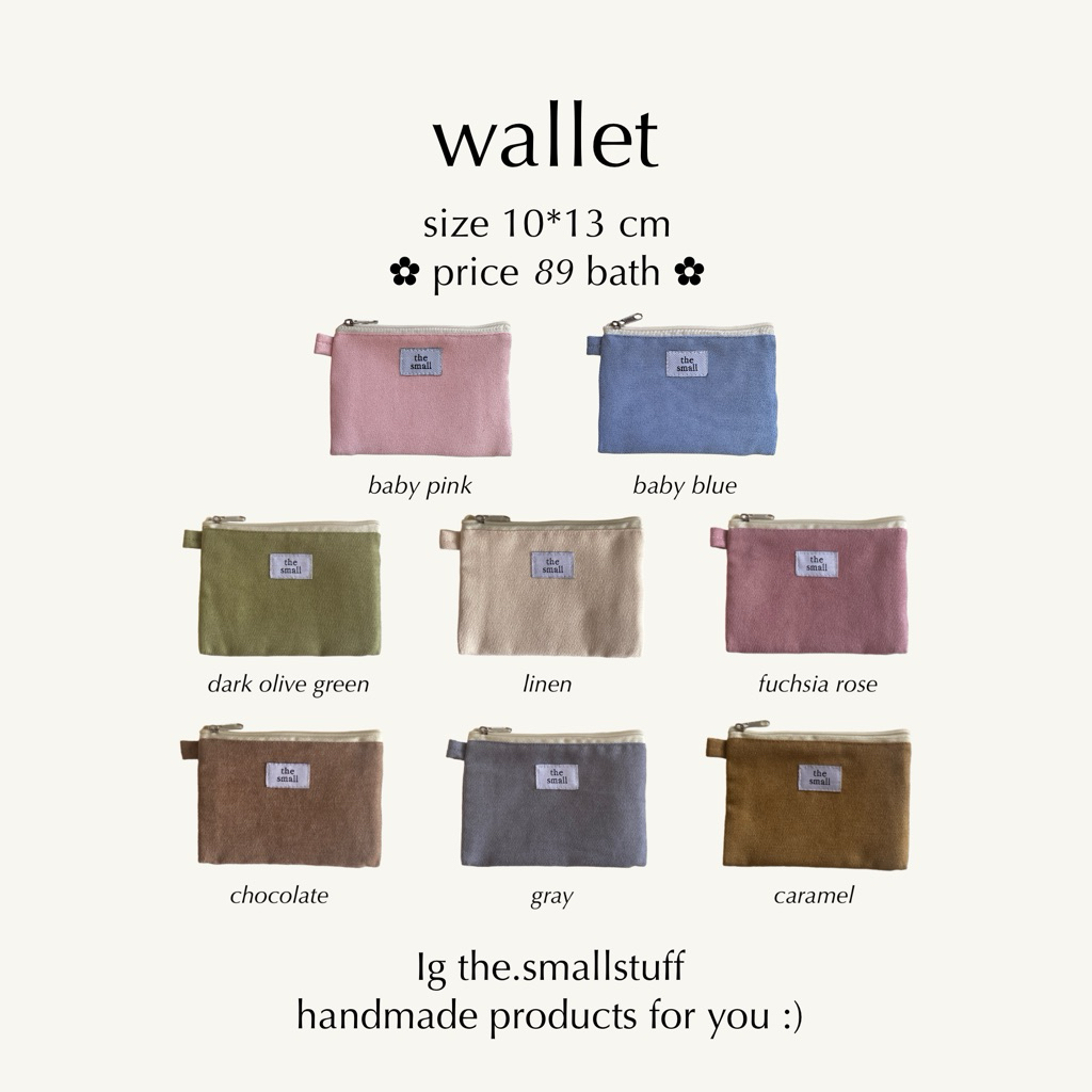 wallet | color basic กระเป๋าตังค์ 3 ช่อง by the.smallstuff