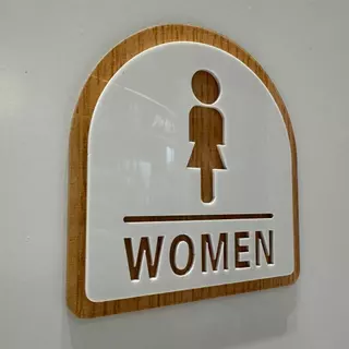 ป้ายห้องน้ำ อะคริลิค TOILET WOMEN MAN สติกเกอร์ห้องน้ำ ป้ายสุขาหญิง ป้ายสุขาชาย พร้อมเทปกาวสองหน้า ติดตั้งง่าย พร้อมใช้