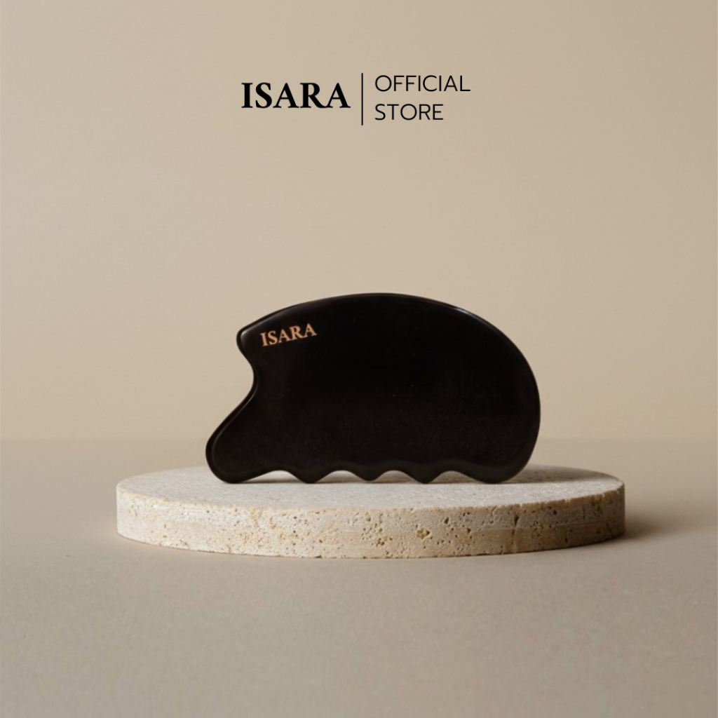 กัวซาผิวกาย สลายเซลลูไลท์ คลายกล้ามเนื้อ จากหิน Bian Stone ธรรมชาติ ISARA Bian Ancient Remedy Gua Sha (For Body)