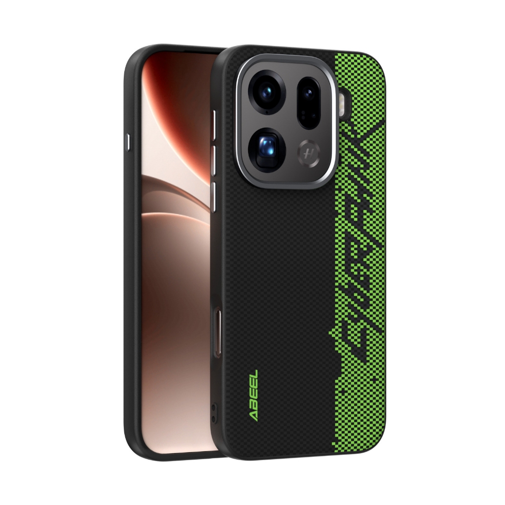 [ส่งจากกทม.]เคส Oppo Find X9-X9s / Find X9 Pro วัสดุ PC+TPU ลาย CyberP. สีดำเขียว วัสดุแบบพรีเมี่ยมมาก รองรับวงแม่เหล็ก
