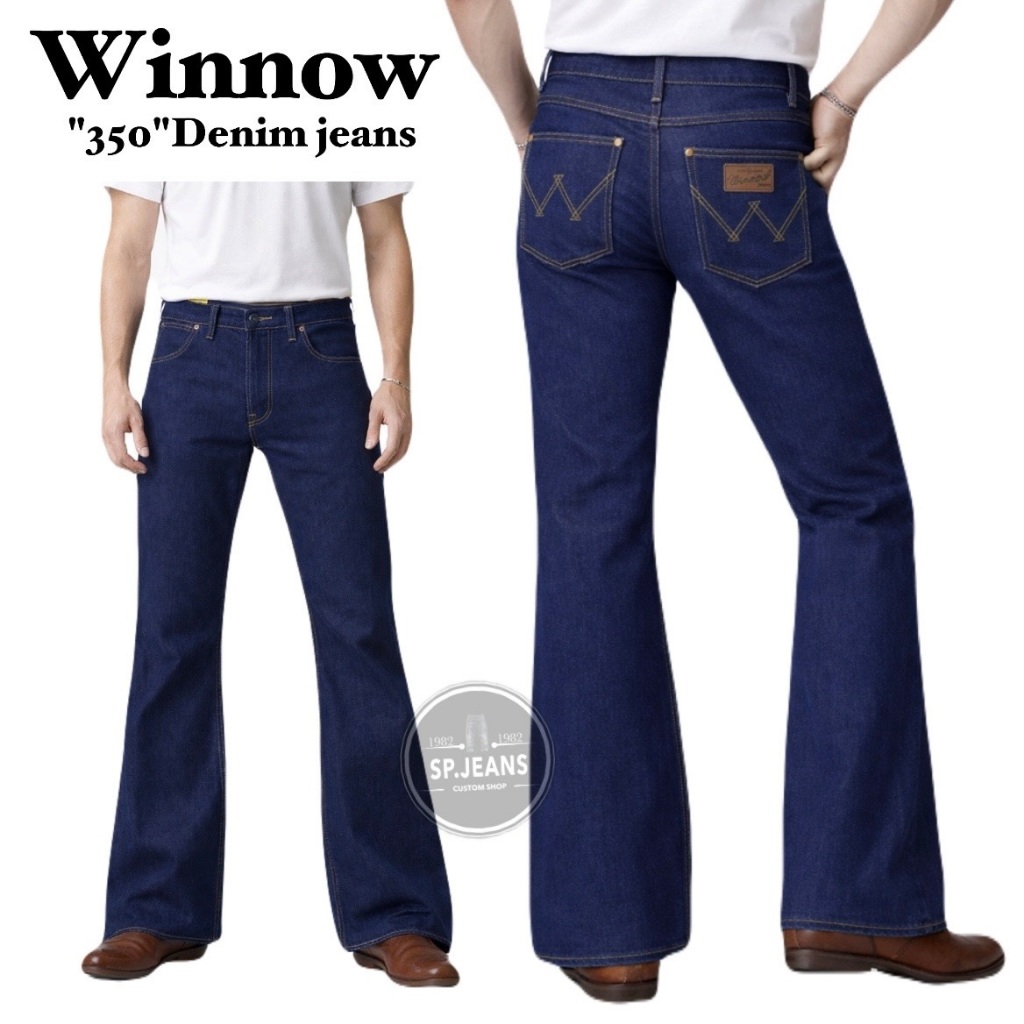 มี2สี กางเกงยีนส์ ขาม้า Winnow  ยีส์แท้ ผ้าด้าน เนื้อหนังไก่ ผ้ายีนส์ ผ้าไม่ยืด เป้ากระดุม