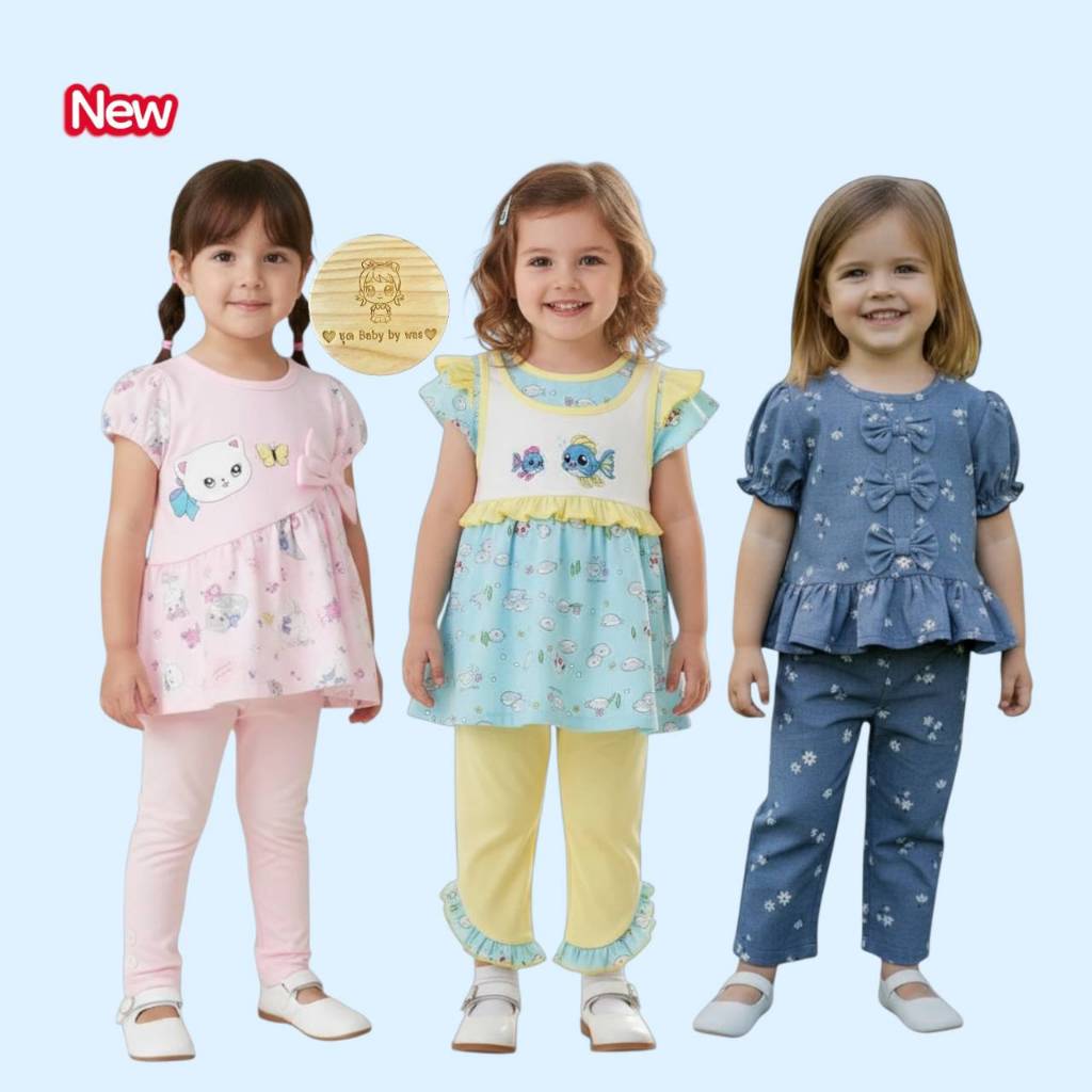 ต.4🎉New in Bno ชุดเด็กผู้หญิง 1-5ขวบ
